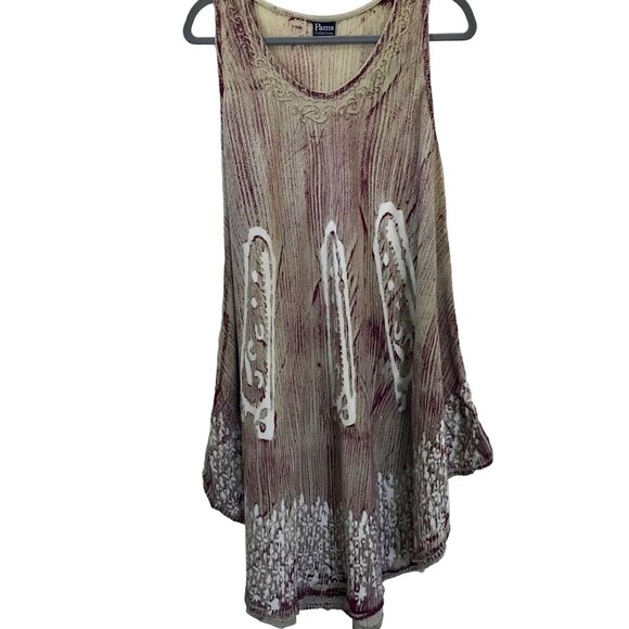 Pams Collection Rayon Art-to-Wear Festival‎ Women's Tent Dress Tunic. One Size - Picture 2 of 9